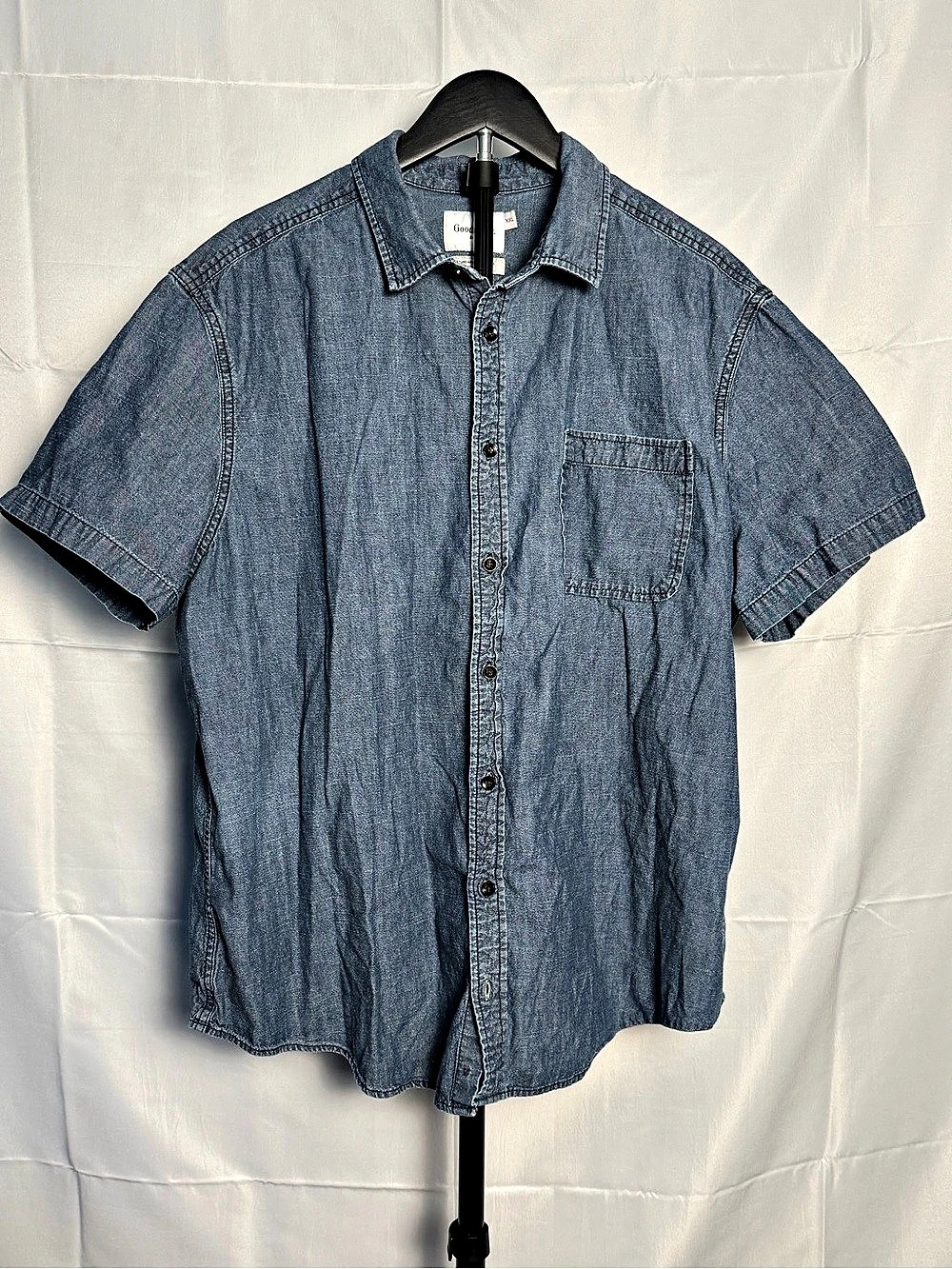 Goodfellow & Co Short Sleeve Chambray Button-Down Shirt XXL